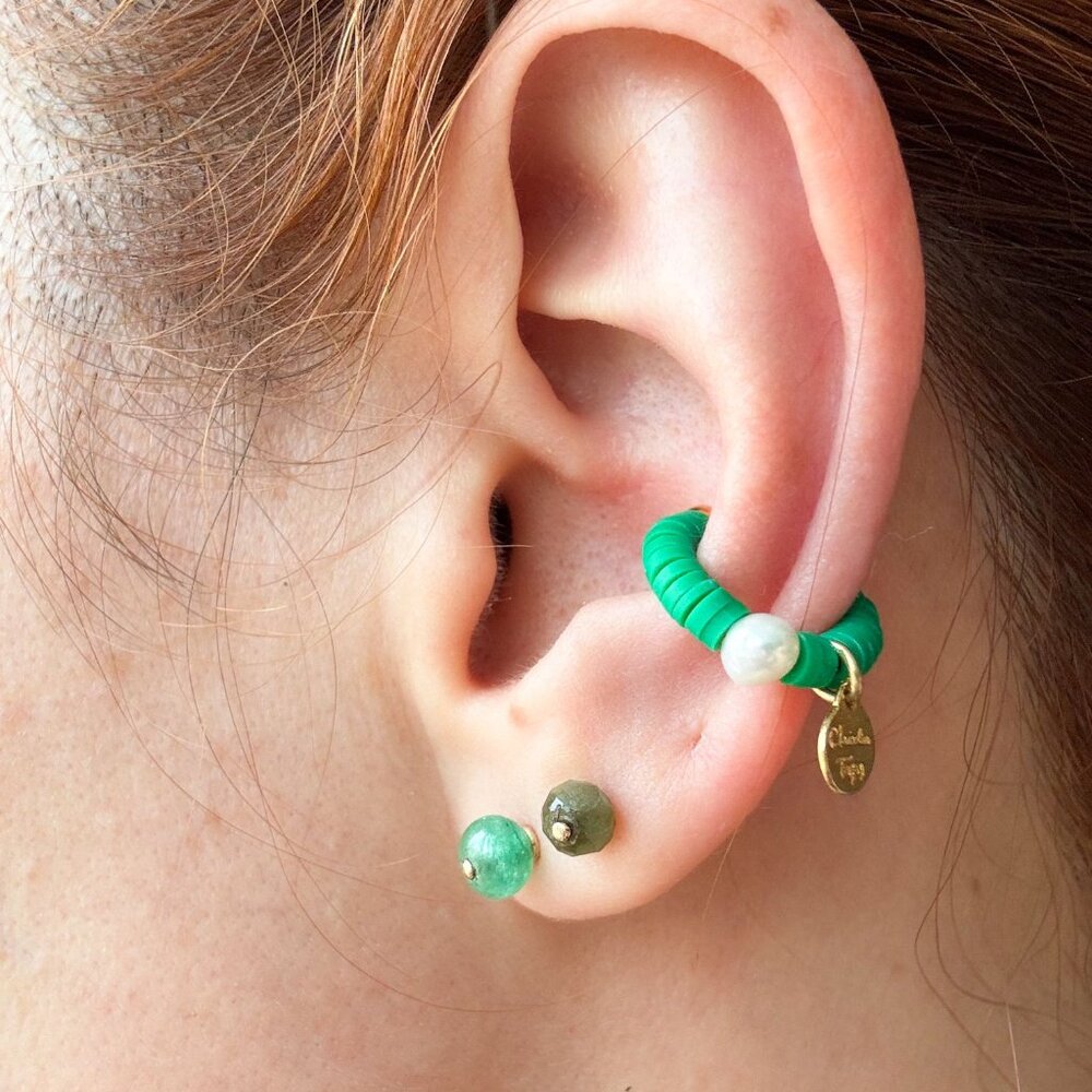 Emerald Studs by Claudia Trejos